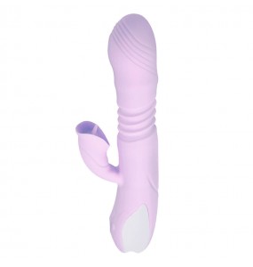 MIZZZEE - Dual-Vibrator Smart Thrusting With Heating Massager (Chargeable - Purple)